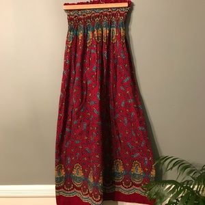 Vintage boho hippie skirt tube dress